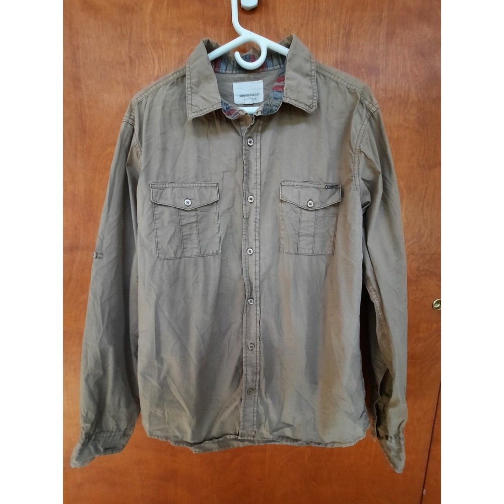 Paper Denim & Cloth Brown Button-up Shirt - Size L